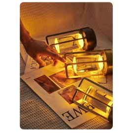 Rechargeable Cross Table Lamp 2000 Mah Desktop Night Light Touch Atmosphere Light USB Camping Light Outdoor Home