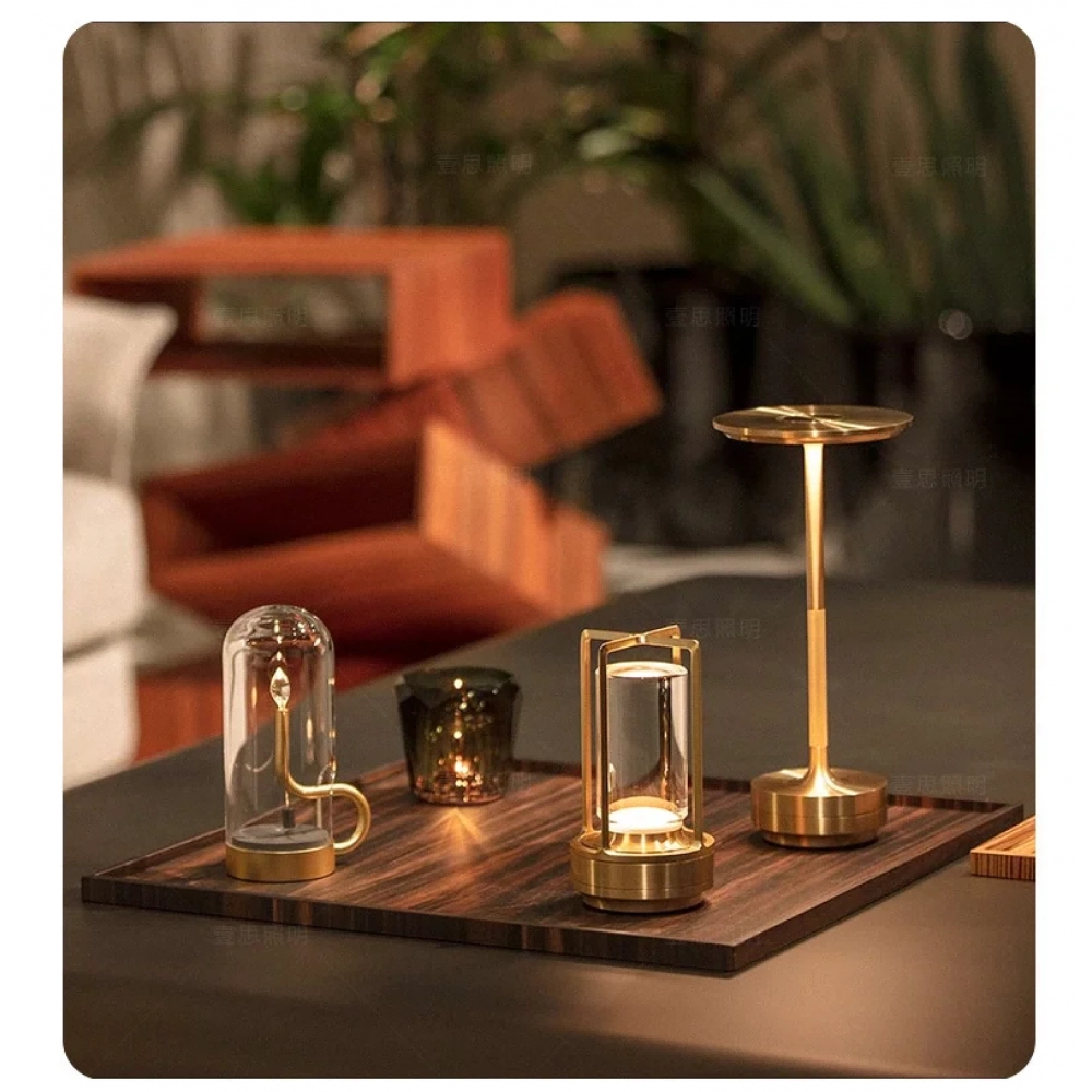 Rechargeable Cross Table Lamp 2000 Mah Desktop Night Light Touch Atmosphere Light USB Camping Light Outdoor Home