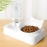Pet Feeder 2-in-1 Pet Feeding Bowl Dog Cat Automatic Water Dispenser with Removable Stainless Steel Bowls Pet Supplies