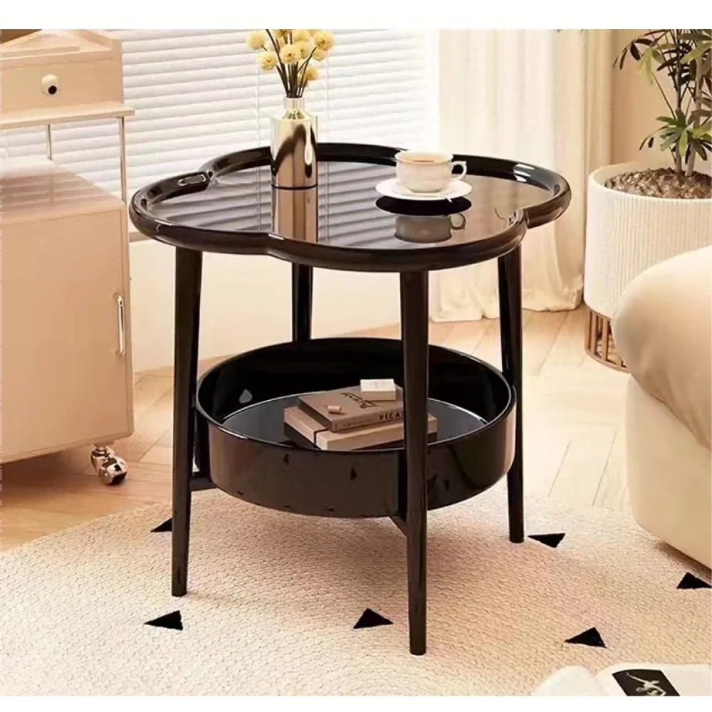Creative Cream Style Coffee Table Modern Minimalist Living Room Round Coffee Table Mobile Storage Small Mesinha Home Furniture