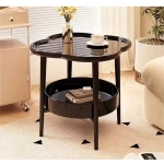 Creative Cream Style Coffee Table Modern Minimalist Living Room Round Coffee Table Mobile Storage Small Mesinha Home Furniture