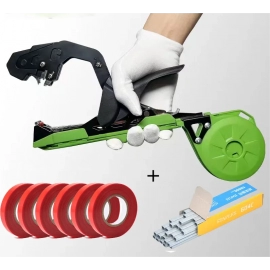 New Tying Machine Plant Garden Plant Tapetool Tapener +5 Rolls Tape Set for Vegetable Grape Tomato Cucumber Pepper Flower